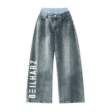 Load image into Gallery viewer, Unisex Double Waist Design Wide Leg Jeans