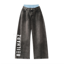 Load image into Gallery viewer, Unisex Double Waist Design Wide Leg Jeans