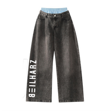 Load image into Gallery viewer, Unisex Double Waist Design Wide Leg Jeans