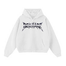 Load image into Gallery viewer, Metal Beilharz Unisex Cropped Double-Zip Hoodie (460 GSM)