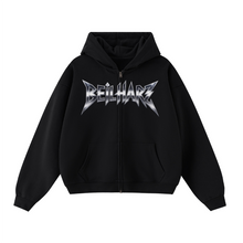 Load image into Gallery viewer, Metal Beilharz Unisex Cropped Double-Zip Hoodie (460 GSM)