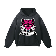 Load image into Gallery viewer, Pink fox Unisex Heavyweight Sun Faded Gradient Hoodie