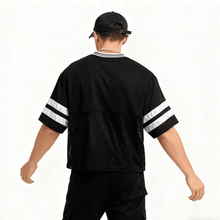 Load image into Gallery viewer, Metal Unisex Oversized Cropped Mesh Jersey（290GSM）
