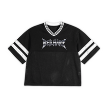 Load image into Gallery viewer, Metal Unisex Oversized Cropped Mesh Jersey（290GSM）
