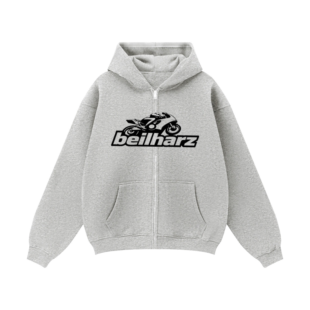 Motocross Fleece Zip-up Oversized Hoodie(380GSM)