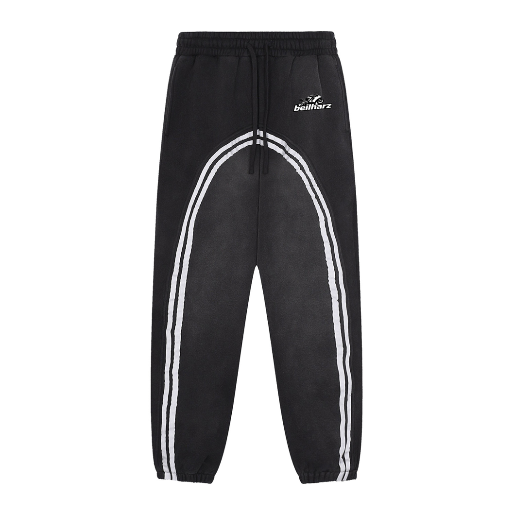 Motocross Sun Fade Contrast Tape Fleece Jogged Sweatpants