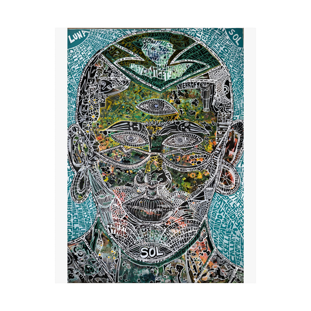 Y. Badd Bunny Painting Satin Posters (210gsm)