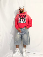 Load image into Gallery viewer, Pink fox Unisex Heavyweight Sun Faded Gradient Hoodie
