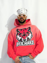 Load image into Gallery viewer, Pink fox Unisex Heavyweight Sun Faded Gradient Hoodie
